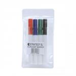 White Box Strategy SL Flipchart Markers Assorted [Pack 4]